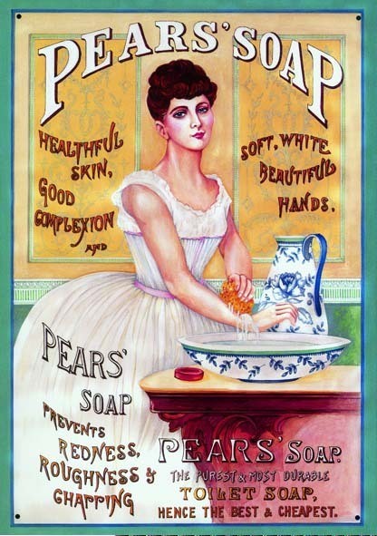 Metallschild PEARS LADY