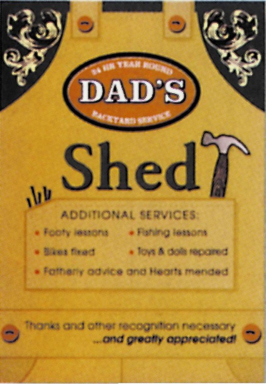 Metallschild DAD'S - Shed