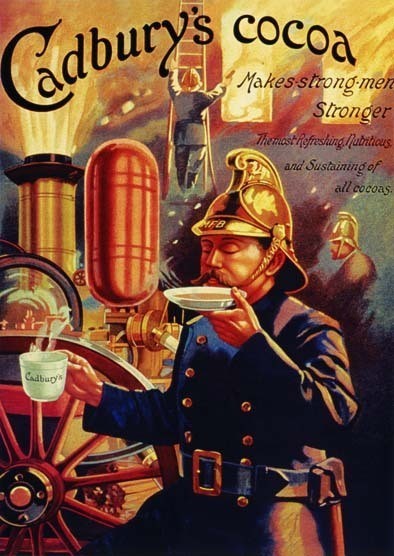 Metallschild CADBURY'S FIREMAN