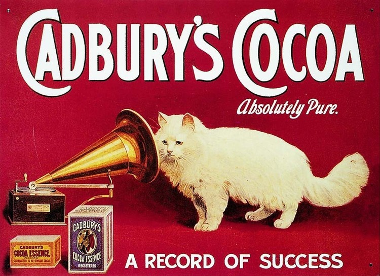 Metallskilt GRAMOPHONE CAT