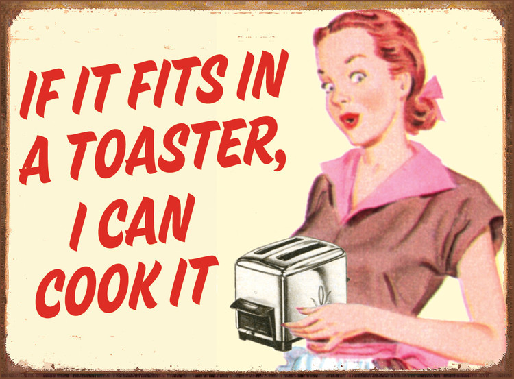 Metallschild TOASTER - COOK IT