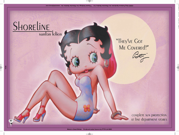 Metallschild BETTY BOOP SHORELINE