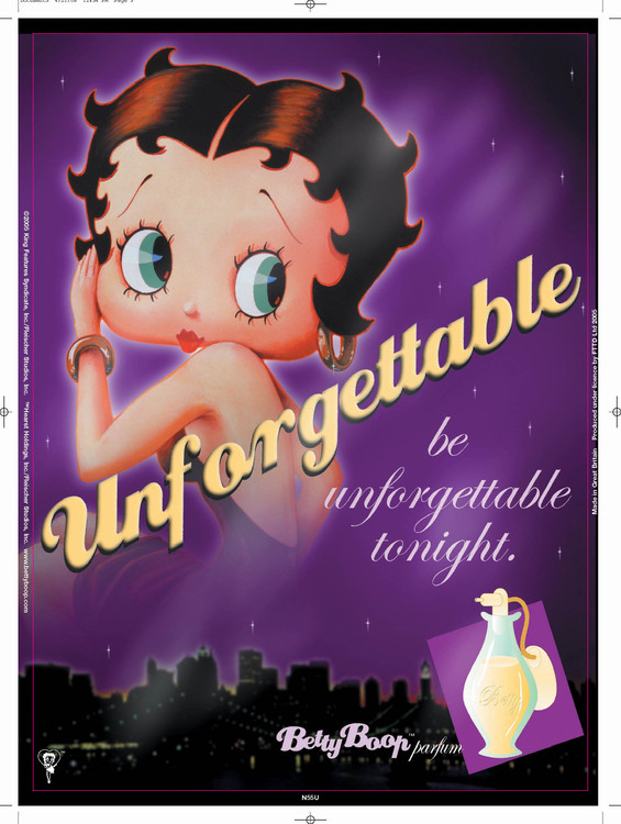 Metallschild BETTY BOOP UNFORGETTABLE