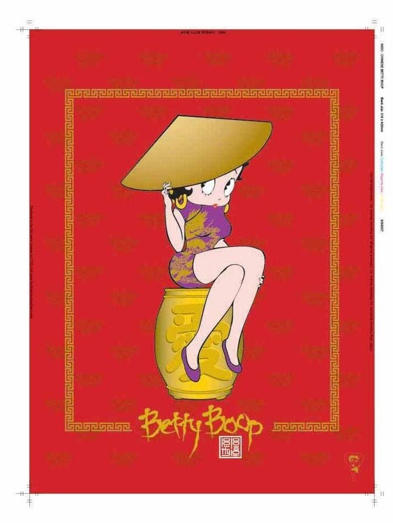Metallschild BETTY BOOP CHINESE
