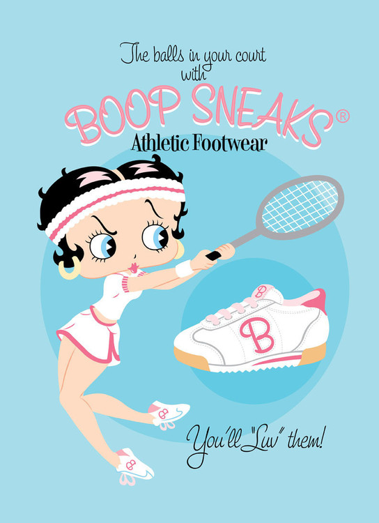 Metallschild BETTY BOOP SNEAKS