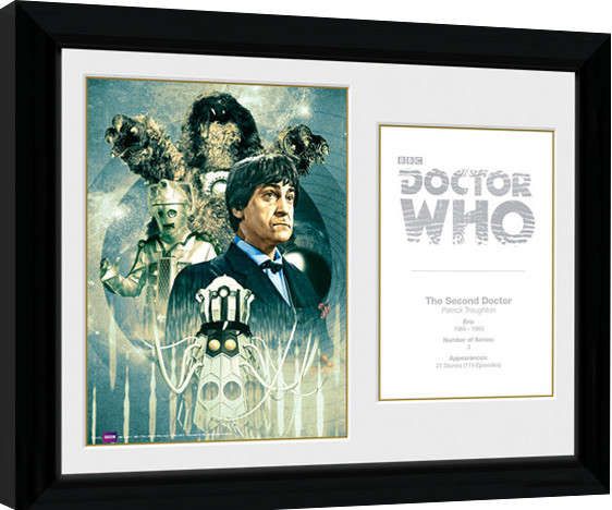 Poster incorniciato Doctor Who - 2nd Doctor Patrick Troughton