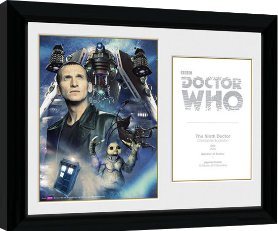 Ingelijste poster Doctor Who - 9th Doctor C. Ecclestone