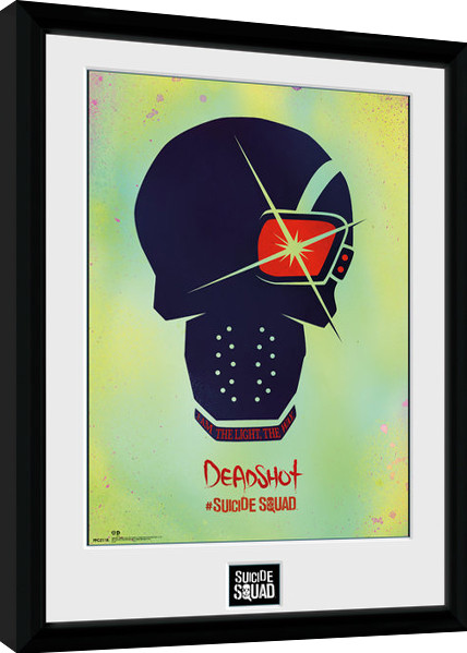 Ingelijste poster Suicide Squad - Deadshot Skull