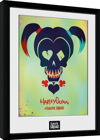 Poster incorniciato Suicide Squad - Harley Quinn Skull