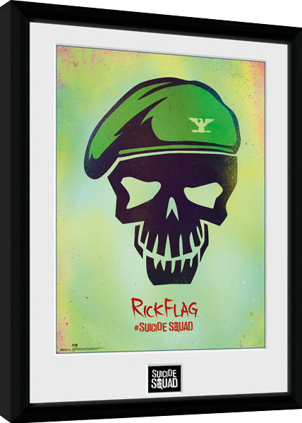 Gerahmte Poster Suicide Squad - Rick Flag Skull