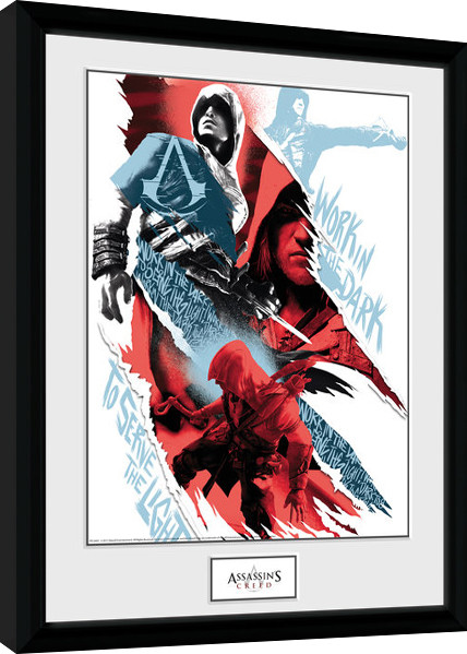 Oprawiony plakat Assassins Creed - Compilation 1