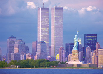 Plakát New York - twin towers
