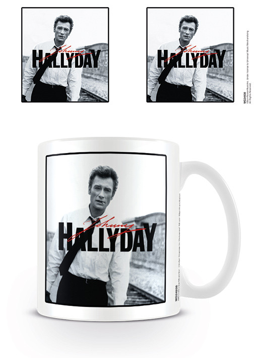 Koffie mok Johnny Hallyday - Black & White