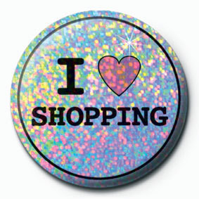 Button I LOVE SHOPPING
