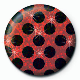 Button POLKADOT - Black and Red