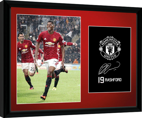 Rámovaný plakát Manchester United - Rashford 16/17
