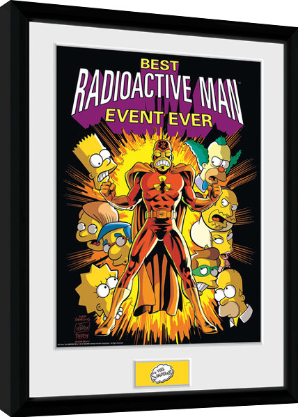 Ingelijste poster The Simpsons - Radioactive Man