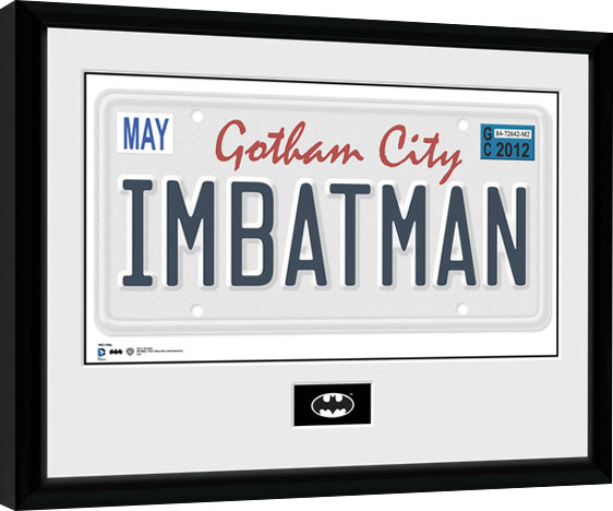 Gerahmte Poster Batman Comic - License Plate