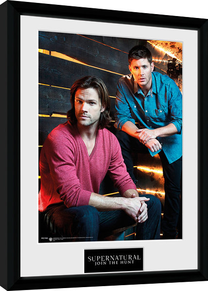 Ingelijste poster Supernatural - Sam and Dean