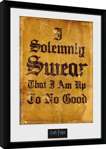 Ingelijste poster Harry Potter - I Solemnly Swear