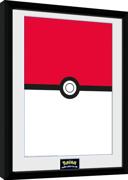 Poster enmarcado Pokemon - Pokeball
