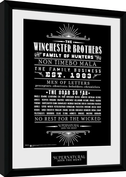 Poster incorniciato Supernatural - Family Business