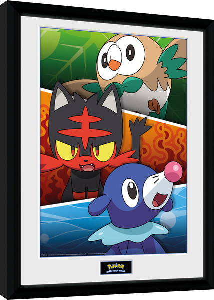 Gerahmte Poster Pokemon - Alola Partners