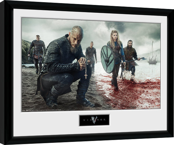 Oprawiony plakat Vikings - Blood Landscape
