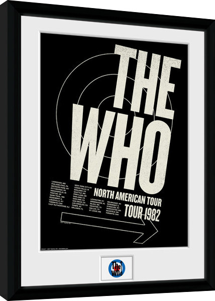 Ingelijste poster The Who - Tour 82
