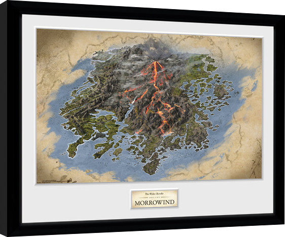 Poster incorniciato Elder Scrolls Online Morrowind - Map