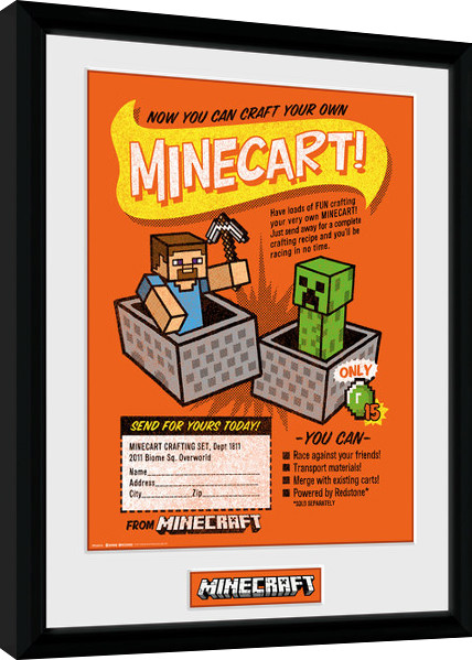 Ingelijste poster Minecraft - Craft Your Own Minecraft