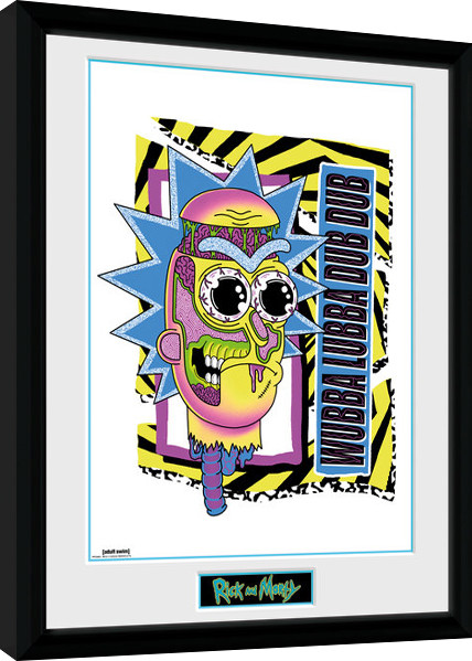 Gerahmte Poster Rick and Morty - Crazy