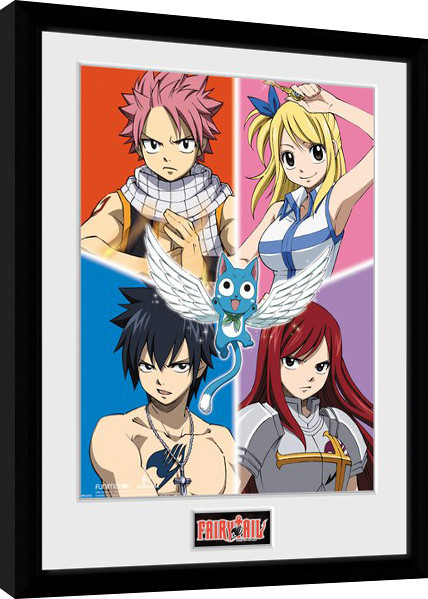 Poster enmarcado Fairy Tail - Quad