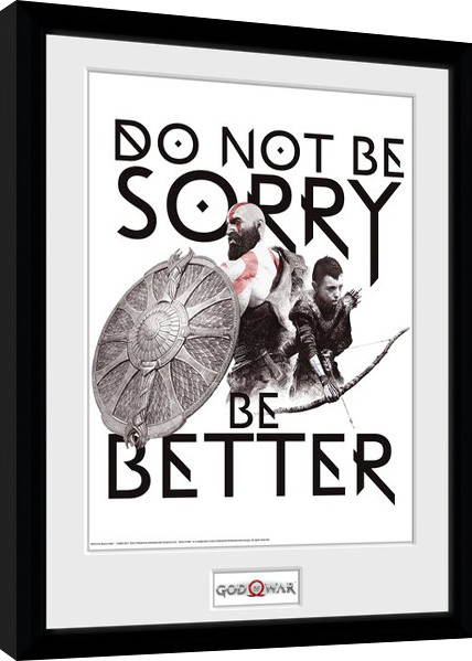 Poster incorniciato God Of War - Don't Be Sorry