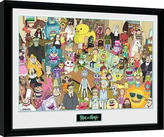 Oprawiony plakat Rick and Morty - Total Rickall