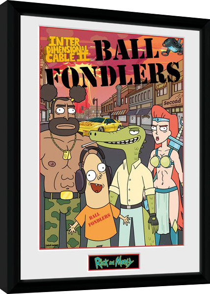 Rámovaný plakát Rick and Morty - Ball Fondlers