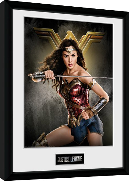 Poster incorniciato Justice League - Wonder Woman Solo