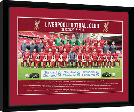 Rámovaný plakát Liverpool - Team Photo 17/18