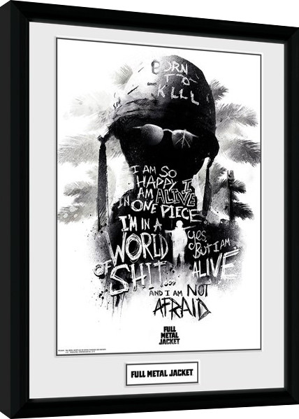 Ingelijste poster Full Metal Jacket - I Am Not Afraid