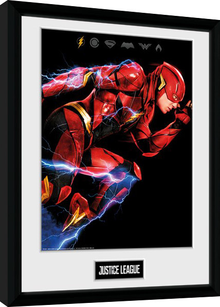 Ingelijste poster Justice League - Movie Flash