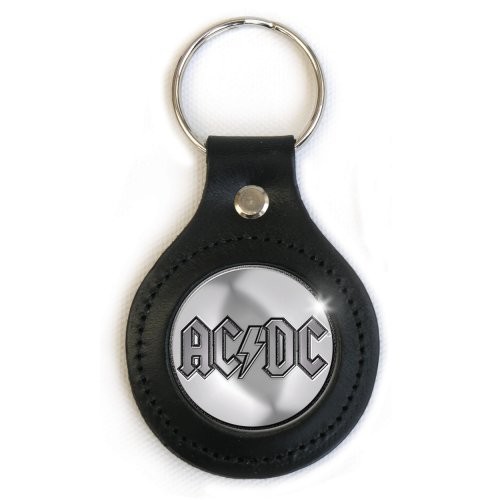 Keychain ACDC Logo Leather