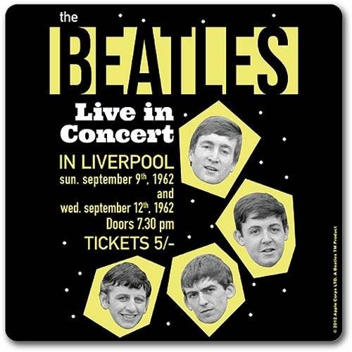 Sottobicchiere The Beatles - Live In Concert