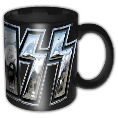 Koffie mok Kiss – Chrome Logo Black