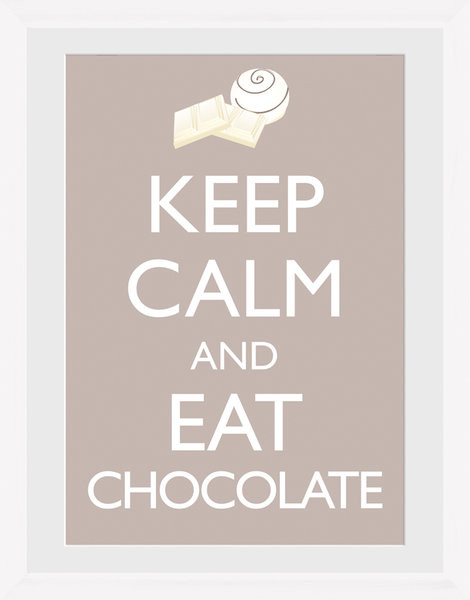 Ingelijste poster Keep Calm and Eat Chocolate