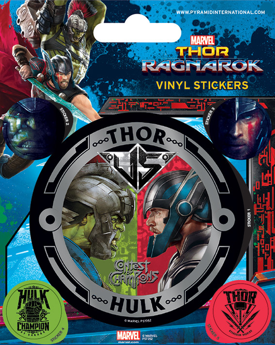 Samolepky Thor Ragnarok - Thor vs Hulk