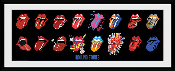 Poster incorniciato The Rolling Stones - Tongues (Bravado)