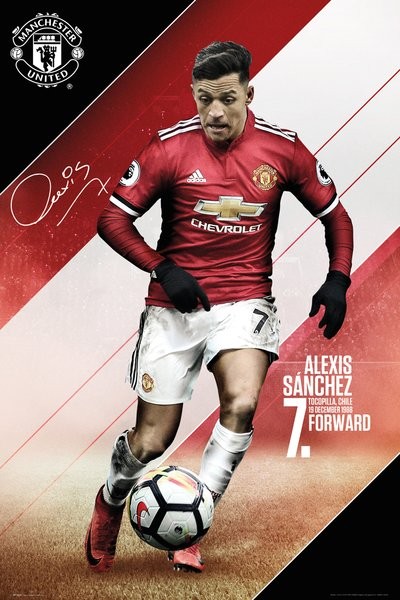 Plakát Manchester United - Sanchez 17-18