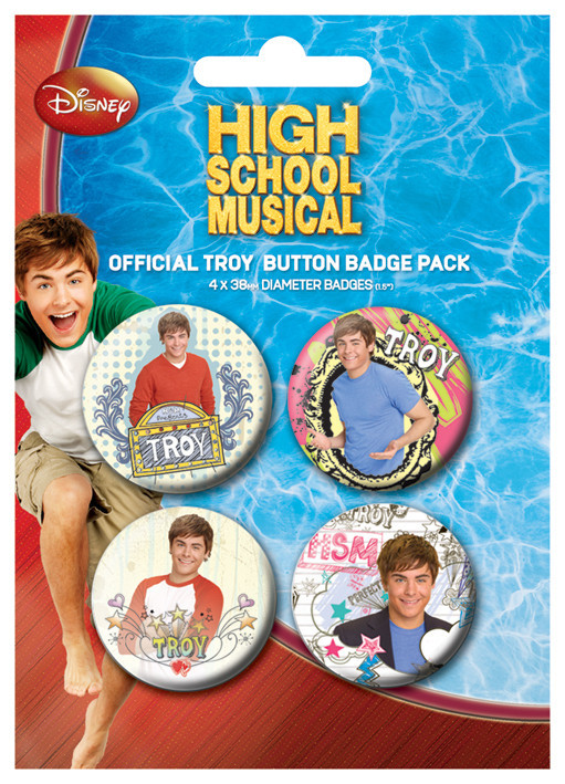 Set de badges HIGH SCHOOL MUSICAL - Troy