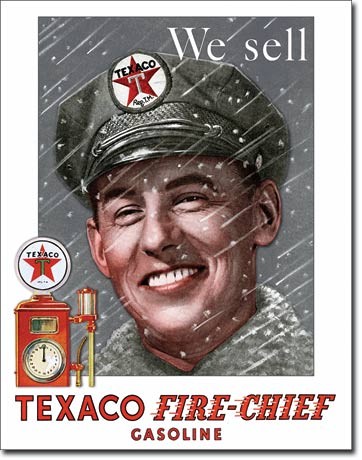 Metallschild Texaco - Pump Attendant