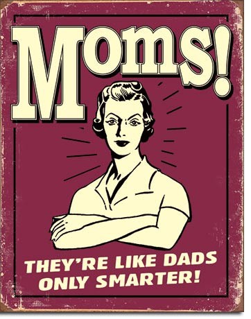 Metallschild Mom's - Like Dads